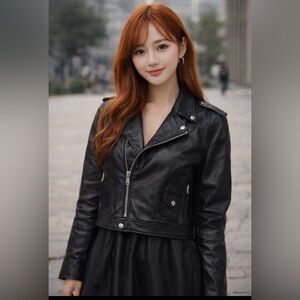 Milwaukee Leather Performance Apparel Black Cropped Motorcycle Jacket Sz M (EST)